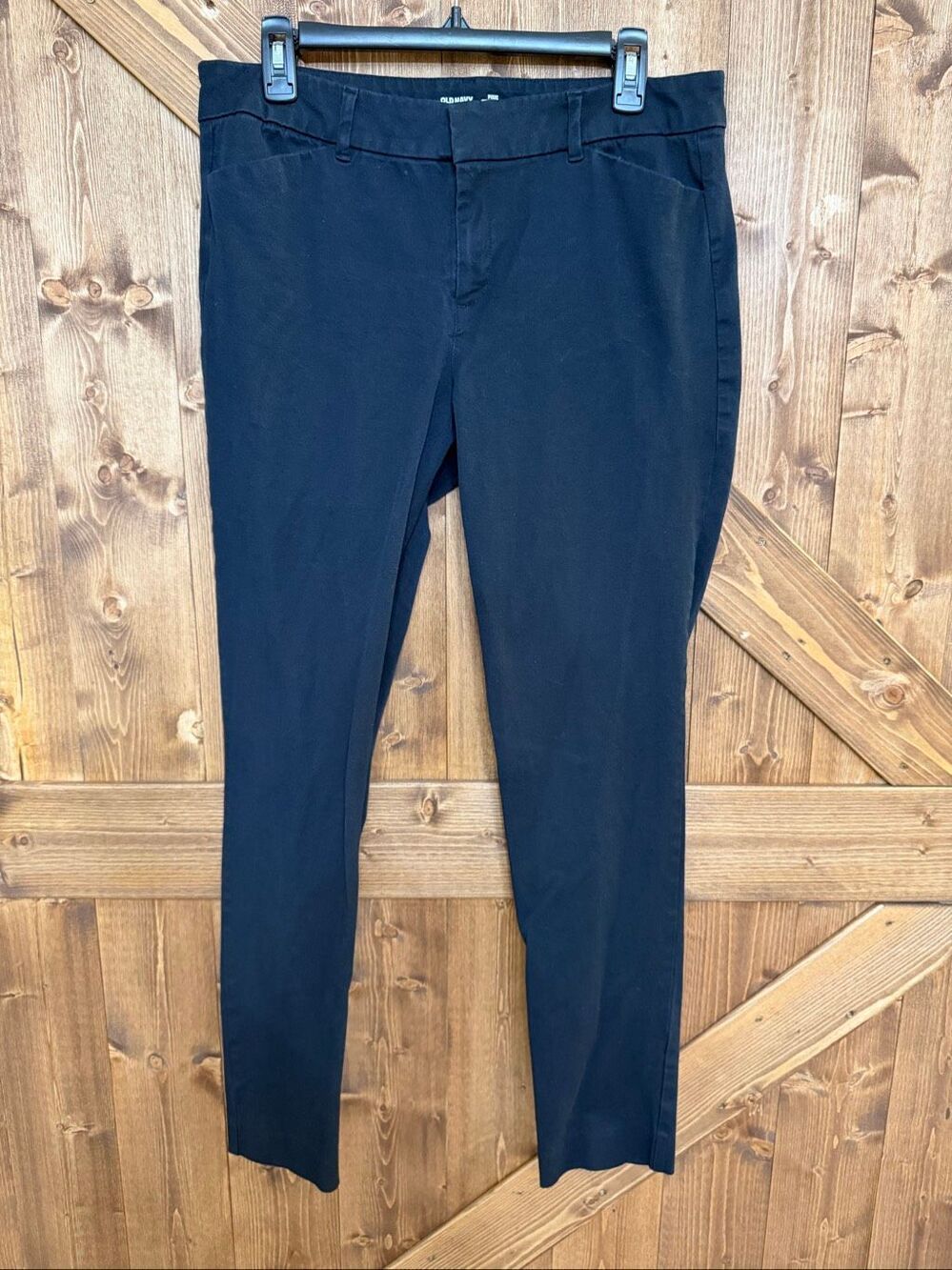 Old Navy Pixie Pants Women’s 12 Tall Black Never-Fade Stretch Slim Ankle (9395)